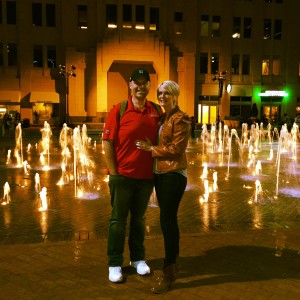My wife and me.
